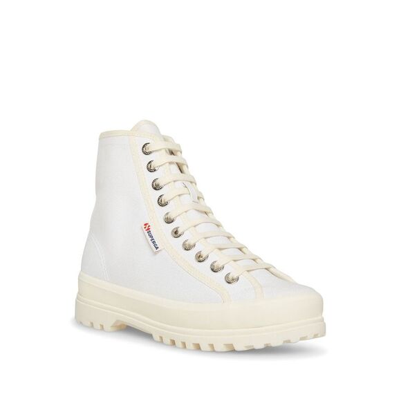 SUPERGA Womens White 2636 Alpina Emrata Round Toe Platform